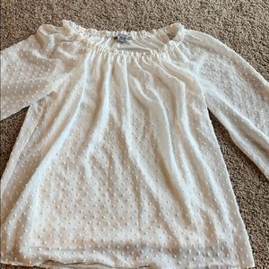 Small Valerie stevens white flowy shirt